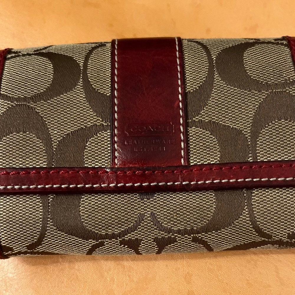 Red Original Coach wallet